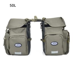 2026 Bicycle Bag 50L Nylon Bike Rear Rack Trunk Bike Luggage Back Seat Pannier Reflective Cycling Storage Bicycle Accessories
