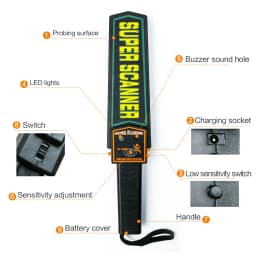 LAOLAU Metal Detector Handheld Metal Detection Outdoor Gold Finder Portable Scanner Depth Wall Detector Safe Checking