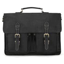 Luufan Men Business Briefcase Genuine Leather 15 inch Laptop Bag Cow Leather Messenger Shoulder Bag Compute Bag For Man Bag Tote