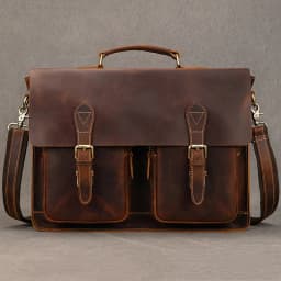 Luufan Men Business Briefcase Genuine Leather 15 inch Laptop Bag Cow Leather Messenger Shoulder Bag Compute Bag For Man Bag Tote