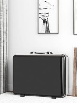 Aluminum Frame Hard Shell Business Laptop Briefcase - Anti-Theft Password Lock Portable Computer Bag for Travel