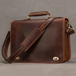 Luufan Men's Laptop Briefcase Genuine Leather Handbag Casual Daily Working Tote Male Computer Bag Shoulder Bags For A4 Documents