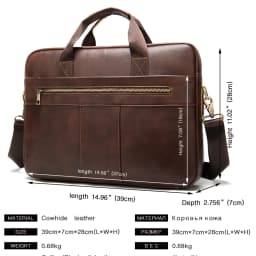 WESTAL Leather Bag Men Laptop Bag Men's Bags Genuine Leather Computer Briefcase Bag for Document A4 Portfolio Men Briefcase 8523