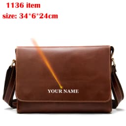 WESTAL Crazy Horse Leather Men's Briefcases Laptop Bag Office Bags for Men Cover Messenger Bags Men's Leather Bag Computer Bags
