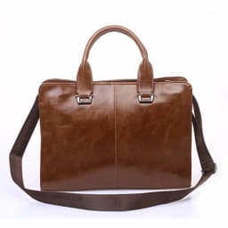 Men's Business office Briefcase Computer Laptop Handbag male Top PU Leather Tote man Large Solid Shoulder bags Black Vintage bag