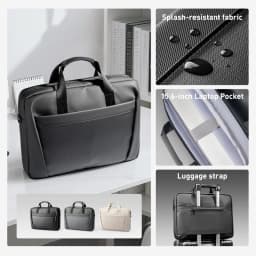 Mark Ryden Laptop Bag, 15.6 Inch Oxford Briefcase, Multi-pocket Business Messenger Bag for Work Travel