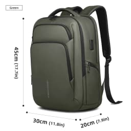 Heroic Knight 17-inch Laptop Backpack Waterproof Oxford Fabric Men's Bag with USB Charging Port Backpack for Business and Travel