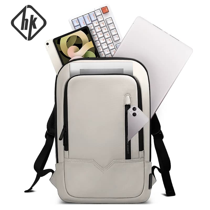 HK High-Quality Backpack 15.6-Inch Laptop Bag Men's Business Commuter Backpack Waterproof Oxford Fabric Lightweight Travel Bag
