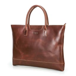 CONTACT'S Genuine Leather Tote Business Bag for Men Briefcase Portfolio Bag A4 Document Bag Tote Laptop Bags for 15" Macbook Air
