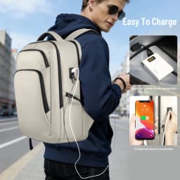 HK Water-repellent Commuter Business Backpack 17-inch Large-Capacity Men Laptop Backpack High-Quality Lightweight Elite Backpack