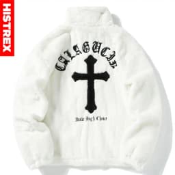 HISTREX Men Rabbit Fur Jacket Parkas,Hip Hop Fluffy Coat,Winter Fleece Overcoat,Harajuku Outerwear Streetwear,Korean Y2k Clothes