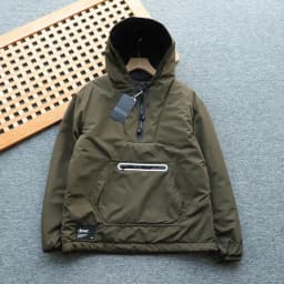 Thickened Cotton Jacket for Men Outdoor Windproof Water Resistant Casual Loose Fit Hooded Zipper Closure Color Youth Fa...