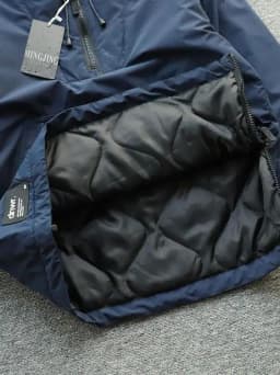 Thickened Cotton Jacket for Men Outdoor Windproof Water Resistant Casual Loose Fit Hooded Zipper Closure Color Youth Fa...