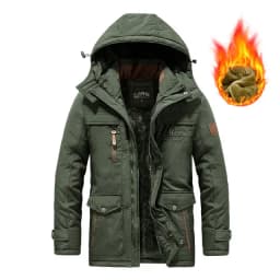 Multi Pockets Warm Parkas Fleece Down Jackets New Fashion Male Outdoor Tooling Casual Jackets 6XL Men Hooded Long Winter Jackets