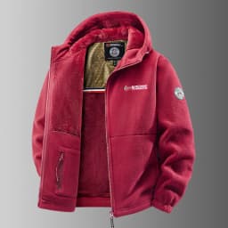 Men's Autumn Winter Fleece Jacket European-Style Hooded Warm Outdoor Thickened Couples' Coats New Arrivals