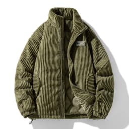 Autumn Winter Corduroy Men's Parkas High-end Design Quality Men's Jacket Handsome Trendy Brand Thick Couple Down Cotton Jacket