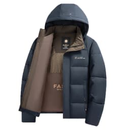 2026 New Winter Parka Men Thicken Casual Coat Slim Fit Outwear Waterproof Warm Solid Color Outdoor Outwear Hooded Coat