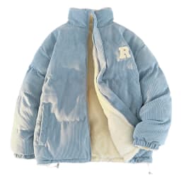 Male Outdoor Winter Coats Jaquetas Corduroy Winter Jacket Leisure Lapel Lamb Loose Denim Coat Male Parka Men Moletom Masculino