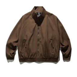 Unisex Autumn Winter Neutral Beige Vertical Stripes Cotton Jacket Bread Style Retro Match All Cotton Coat Zipper Closure Casu...