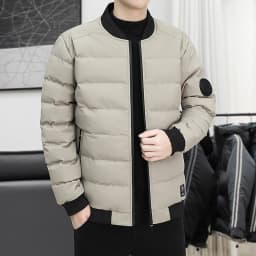 New Men's Outdoor Fashion Trend Windproof Warm Cotton Clothes Comfortable Versatile Breathable Sports Leisure Collar Jacket