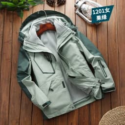 Windbreake Outdoor Fashion Casual Camping Men Waterproof Jacket Coat Two-pieces Sets 3 in 1 Jacket Male Fleece Outerwear