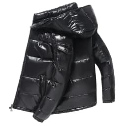 Winter Shiny Brand New Winter Fashion Clothing Hooded Man Jackets Shiny Buffer Bubble Thick Parka Short Male Quilted Padded Coat