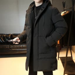 Men Long Cotton Parkas Men Hooded Youth Casual Versatile Long Jacket Men Autumn and Winter Snow Clothing Thermal Jacket