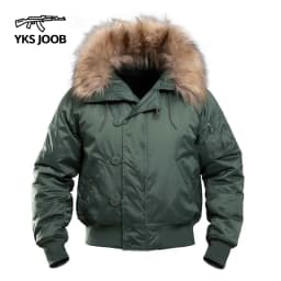 N2B Winter Waterproof and Windproof Men's Parka Hooded Thickened Warm Solid Coat Men's Outdoor Sports Ski Coat Jaqueta Masculina