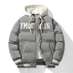 Casual Stand Collar Parka for Men Clothing Big Size Men's Thick Warm Bomber Jacket Autumn Winter Fleece Slim Fit Coat