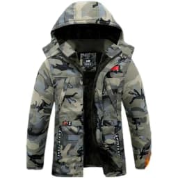 Camouflage Down Parkas Jackets 2024 Men's Parka Hooded Coat Male Fur Collar Parkas Winter Jacket Men Military Cotton Overcoat