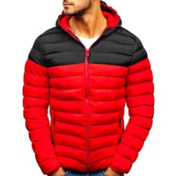 Autumn Winter Parkas Casual Male Patchwork Zip Up Long Sleeve Hooded Cotton Pad Coats Outwear BSD-M-07