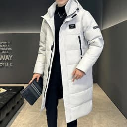 Long Thicken Outwear Parkas Jacket Men Winter Windbreaker Coats Male Clothing Long Jacket Brand Hooded Casual Windproof Parkas