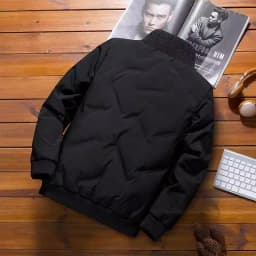 Lightweight Padded Cotton Jacket Men's Autumn Winter High End Casual Baseball Collar Pilot Coat Fashion Urban Style Long Sleeve