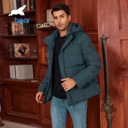 ICEbear 2024 Men's Winter Jacket with Zipper Filling Regular Fashion Padded Men's jackets MWD4287I