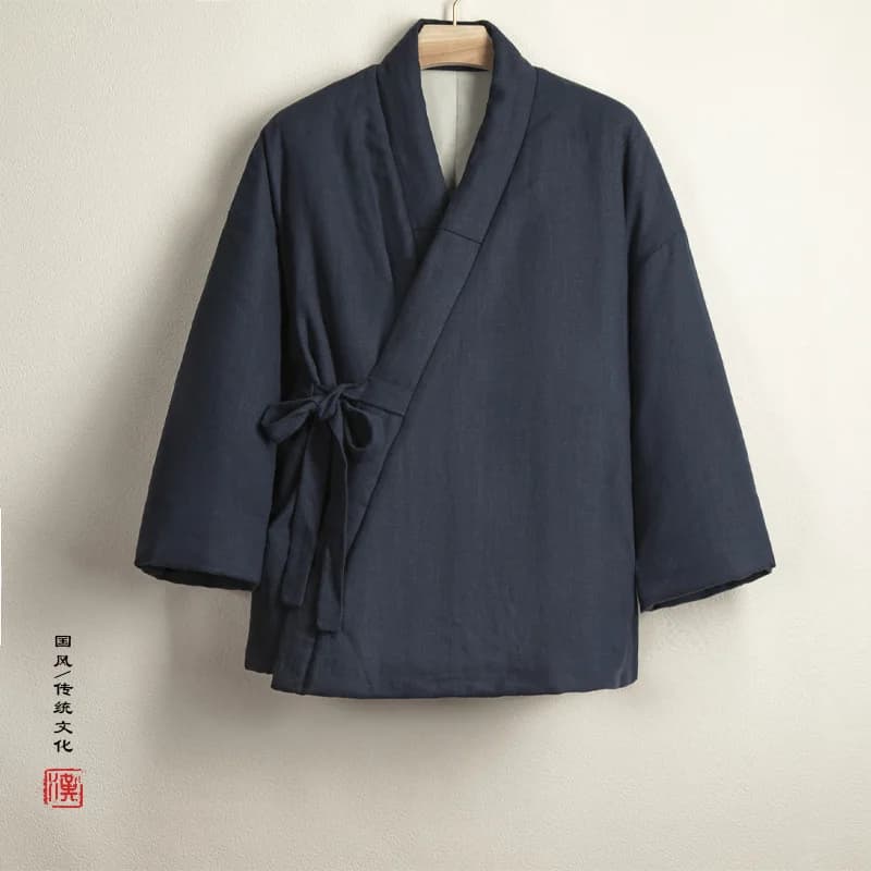 Autumn Winter Chinese Traditional Cotton Padded Jackets Hanfu Men Clothing Vintage Jacket Ethnic Style Loose Thick Parkas Coat