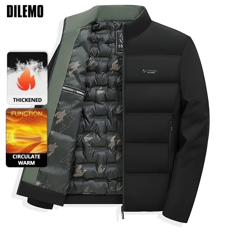 Top Grade Men's Winter Short Parka Jacket Windbreaker Coats Bubble Puffer 2026 New Casual Fashion Quilted Outerwear