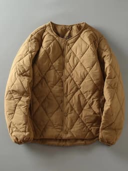 Retro Japanese Style Cotton Jacket Unisex Diamond Stitching Warm Pure Color No Collar Cotton Outerwear for Autumn And Winter