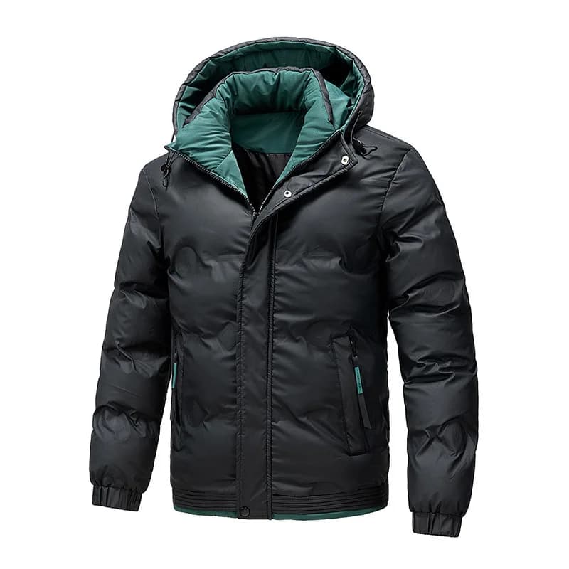 Winter Hooded Puffer Jacket Men's Loose Thick Warm Casual Outerwear