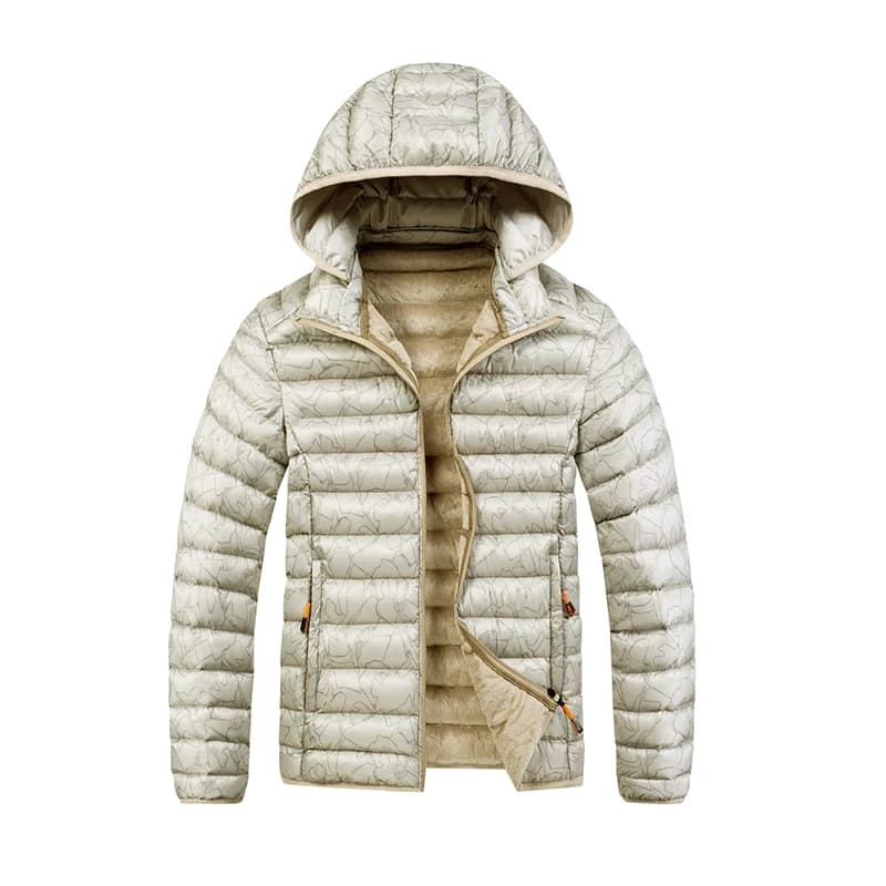 Fashion Trend Hooded Men Parkas Coats Casual Thicken Warm Cotton Jackets Solid Color Comfortable Male Outerwear Winter New Style