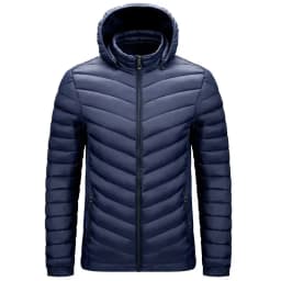 Men's Autumn and Winter New Lightweight Stand Collar Cotton Jacket, Solid Color Leisure Youth Multi-pocket Zipper Cotton Jacket