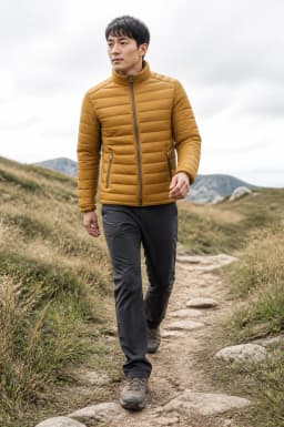 Men's Autumn and Winter New Lightweight Stand Collar Cotton Jacket, Solid Color Leisure Youth Multi-pocket Zipper Cotton Jacket