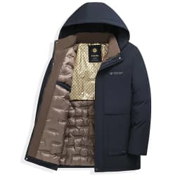 Men Winter Hooded Business Parkas Windproof Warm Fashion Versatile Casual Solid Color Parkas High Quality Men Hooded Warm Parkas