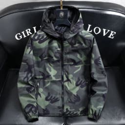 Men's Camouflage Fleece Lined Thickened Cotton Jacket Autumn Winter Warmth Outerwear Casual Zipper Closure Long Sleeve Coat