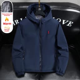 Men's Camouflage Fleece Lined Thickened Cotton Jacket Autumn Winter Warmth Outerwear Casual Zipper Closure Long Sleeve Coat