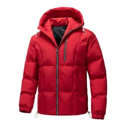 Winter Hooded Quilted Trench Jacket Men's Casual Streetwear Outerwear
