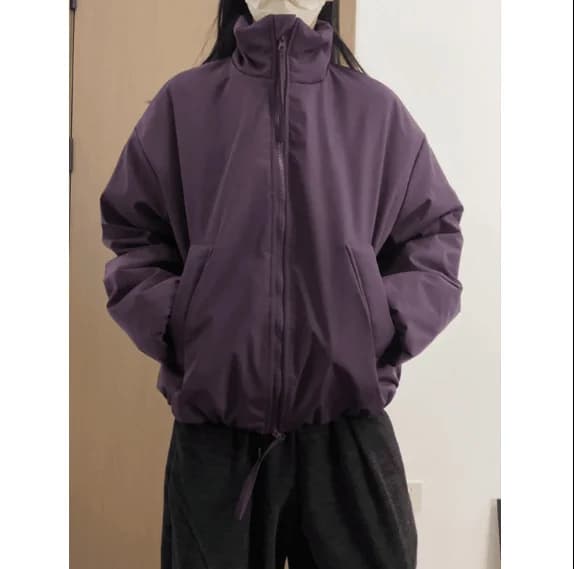 2026 New Stand Collar Cotton-padded Jacket Men's Winter Thickened Trend Cotton Padded Coats Male Solid Color Warm Parkas C964