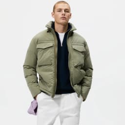 Thickened Casual Cotton Jacket Men's Autumn Winter Stand Collar Workwear Coat with Pockets Youth Fashion Regular Fit Coat