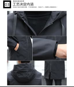Handsome Parkas Mens Autumn Winter Mid Length Hooded Parkas Slim Fit Korean Style Thickened Windproof Warm Youth Plus Size Parka