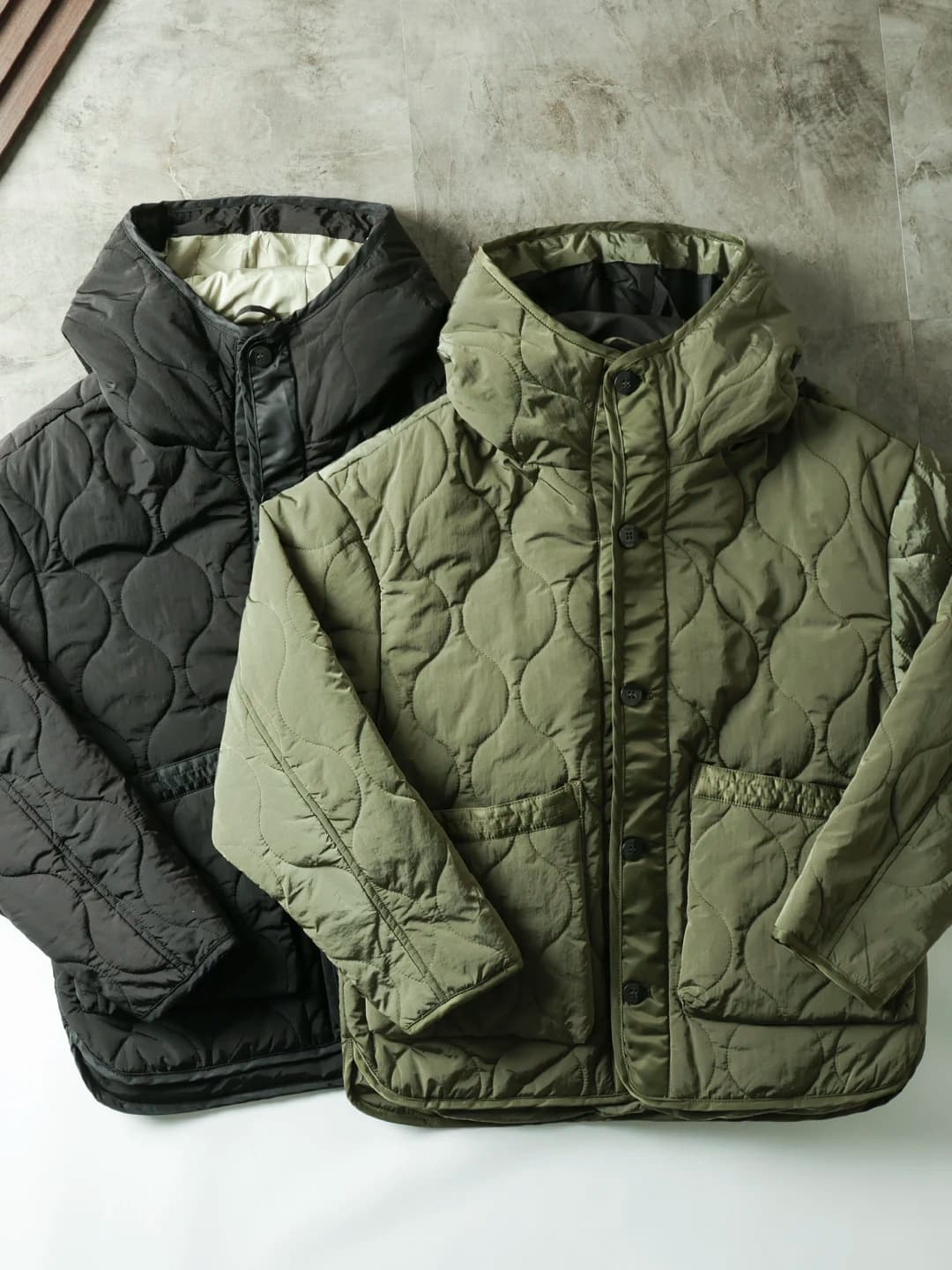 Retro Japanese Style Outdoor Water-Resistant Large Pocket Workwear Bunting Warm Cotton Jacket Hooded Casual Fashion Cityscape