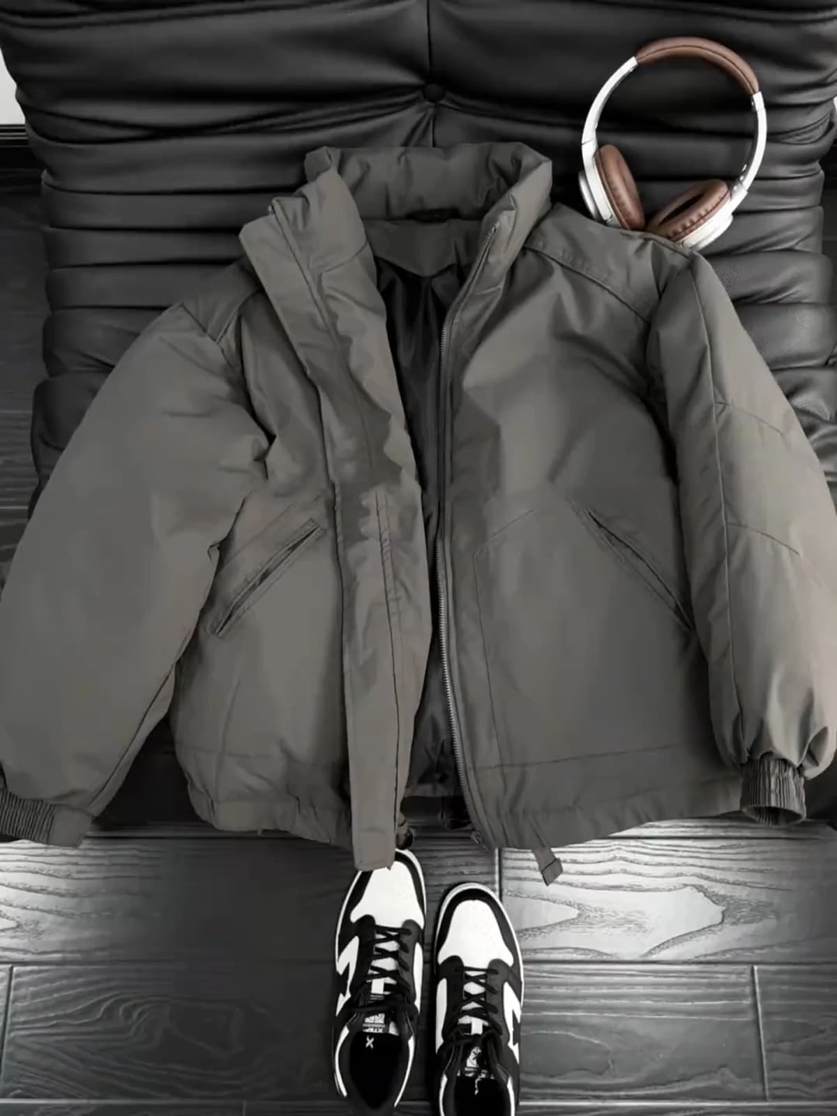 Warmth And Style: Thickened Pilot Cotton Jacket Men's Winter Coat Stand Collar Casual Wear Youth Fashion Warmth Outerwear